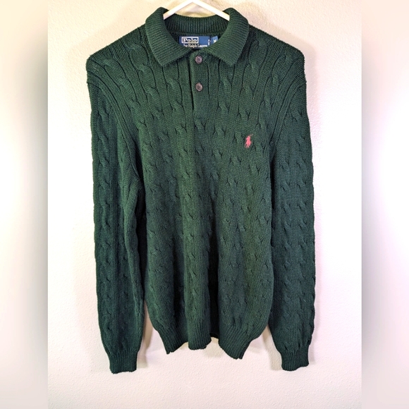 Polo Ralph Lauren Other - Polo by Ralph Lauren 100% pima cotton men's M pullover sweater hunter green NWT